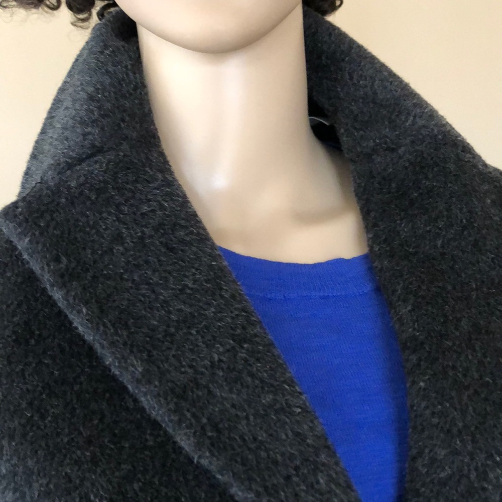 Perry Ellis charcoal gray knee length wool coat - Picture 7 of 8